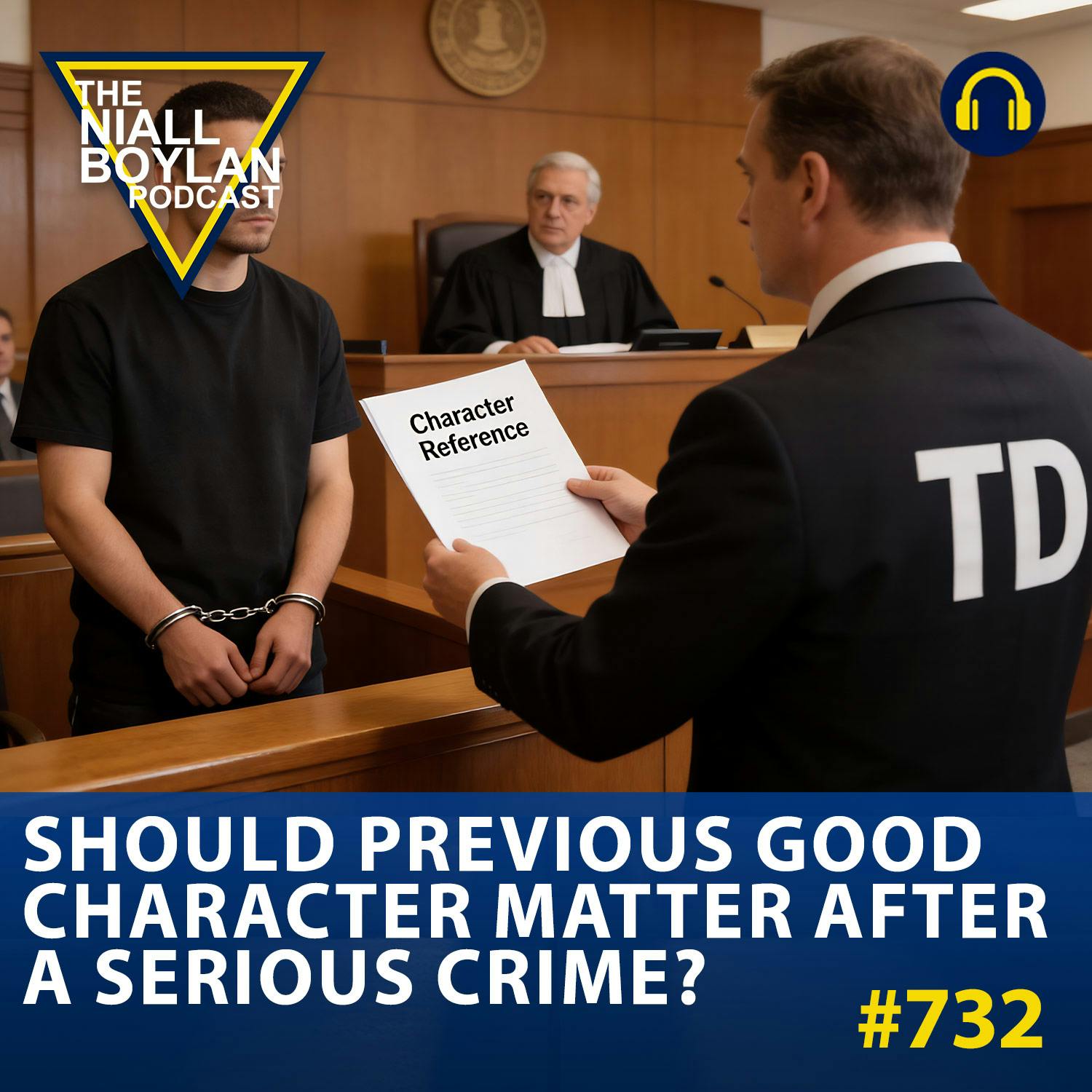 #732 Should Previous Good Character Matter After A Serious Crime? episode artwork