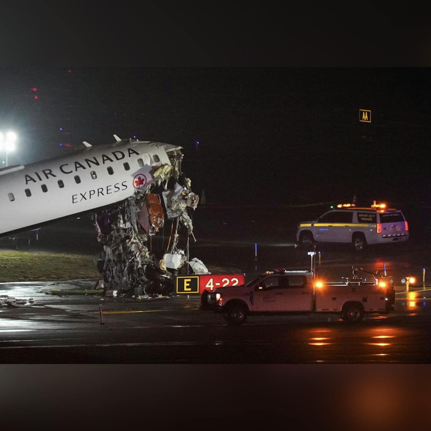 Two pilots die after jet collides with fire truck in New York