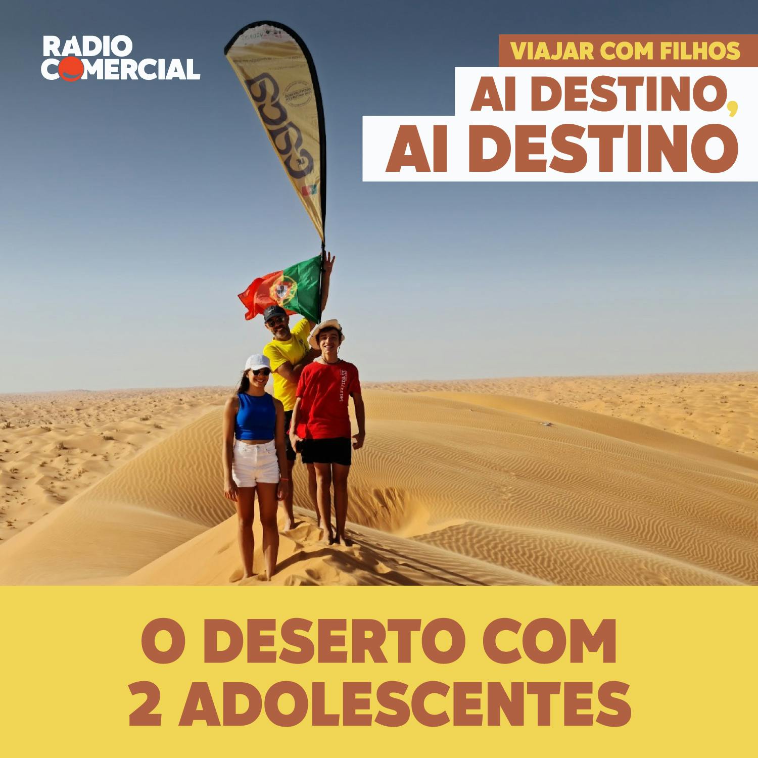 O deserto da Tunísia em todo o terreno com dois filhos adolescentes