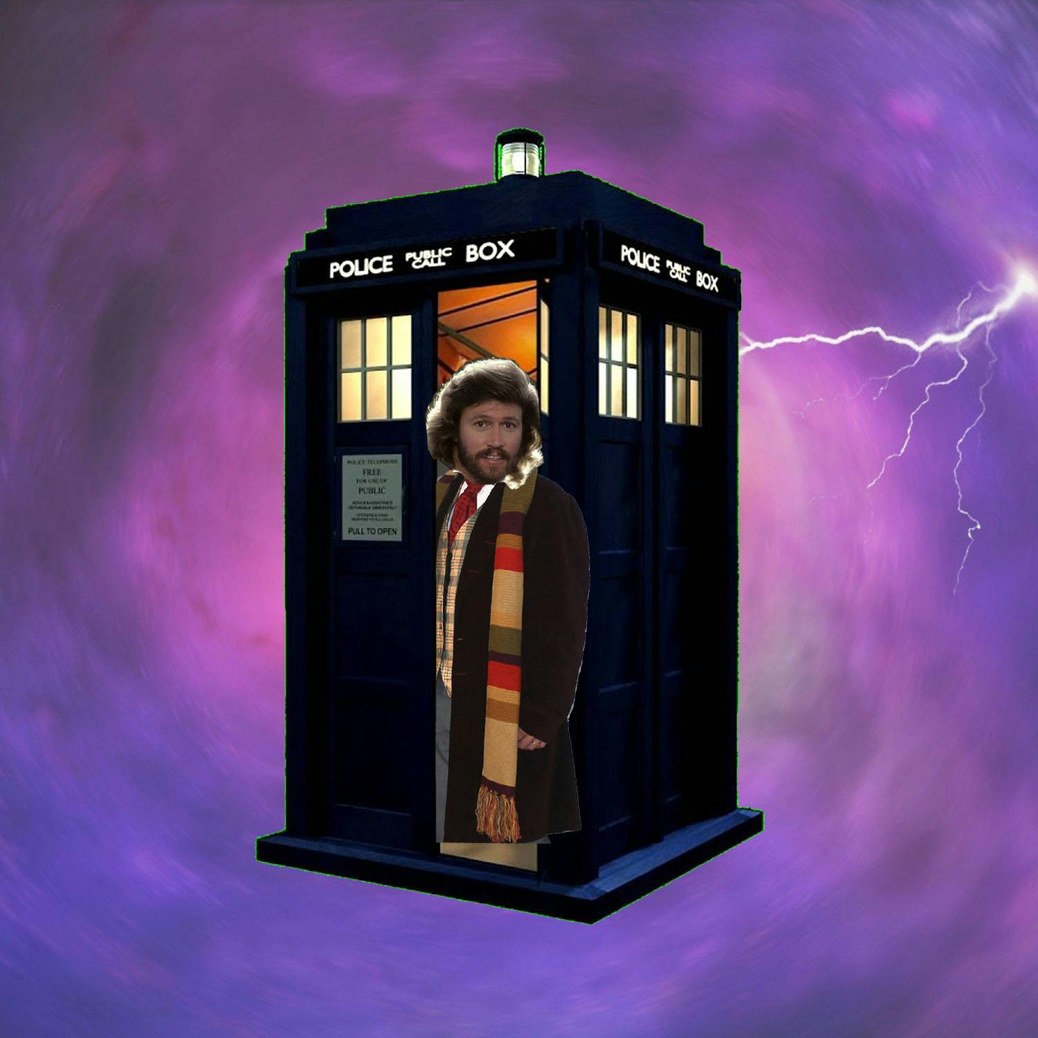Barry Gibb made out with his wife in Doctor Who's WHAT?? episode artwork