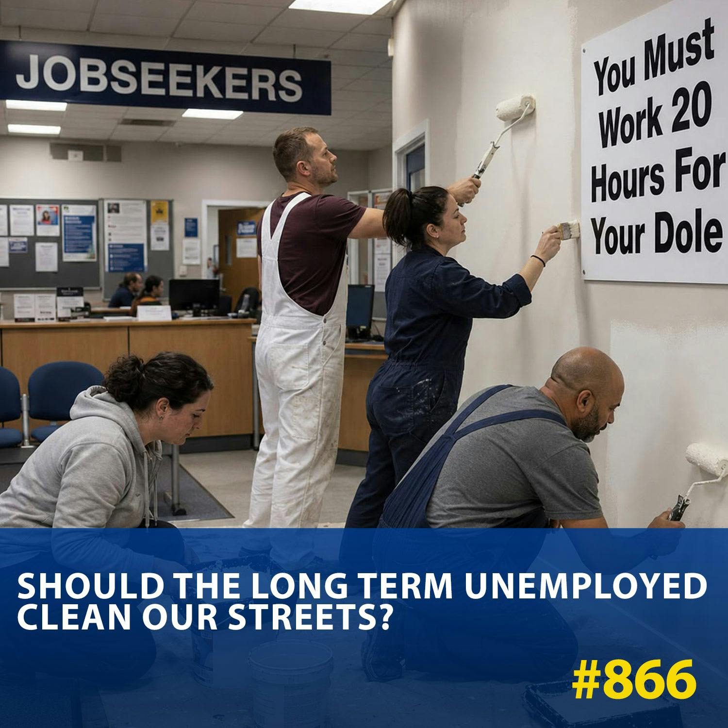 #866 Should the Long Term Unemployed Clean Our Streets? episode artwork