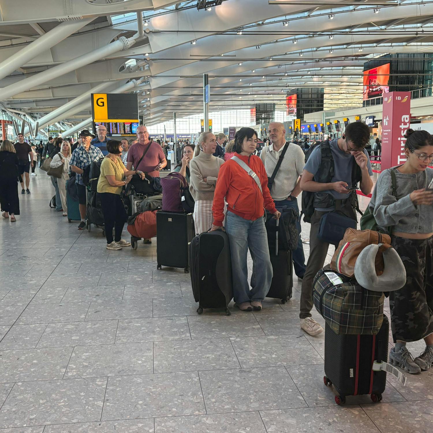 The widespread disruption at UK airports
