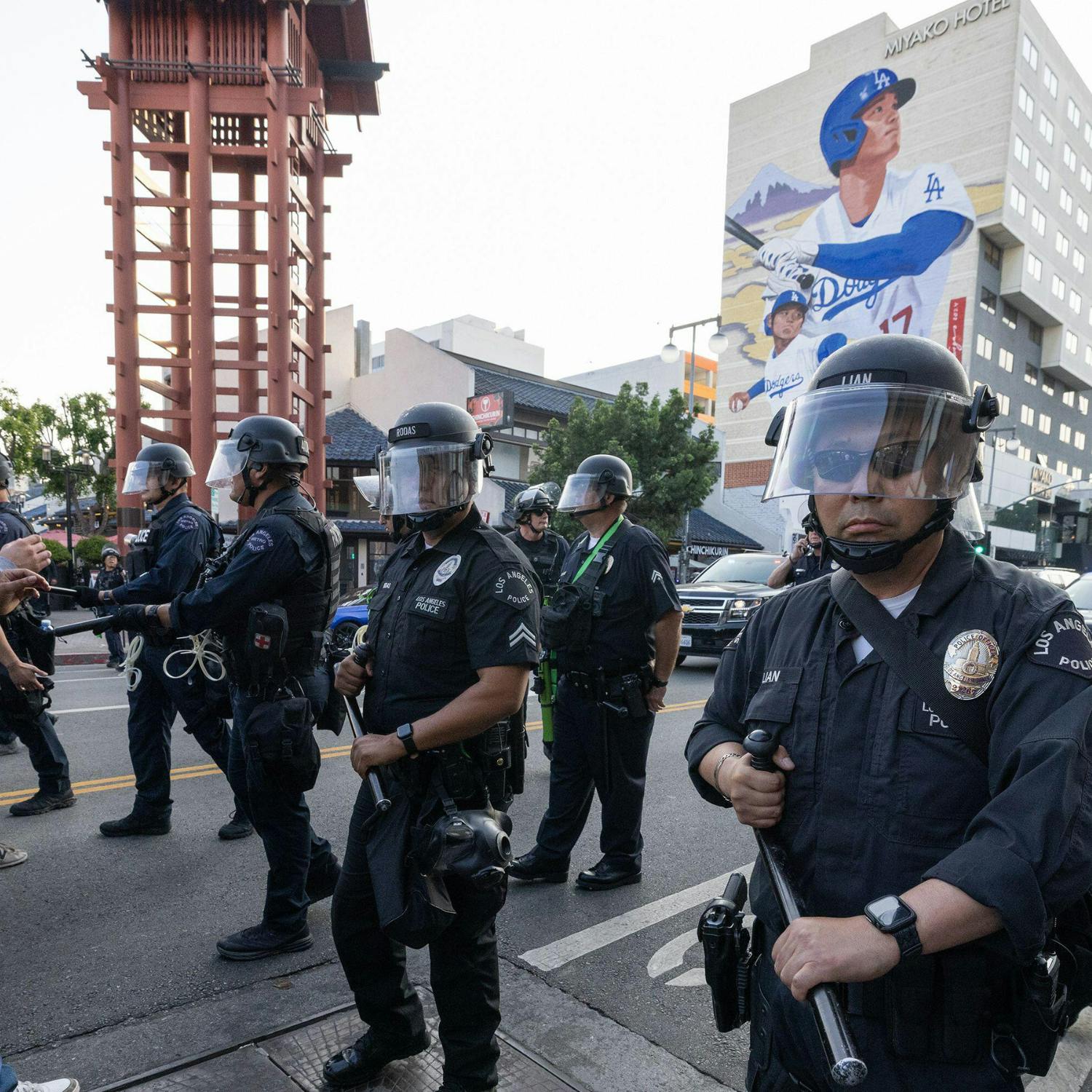 Protests continued in Los Angeles