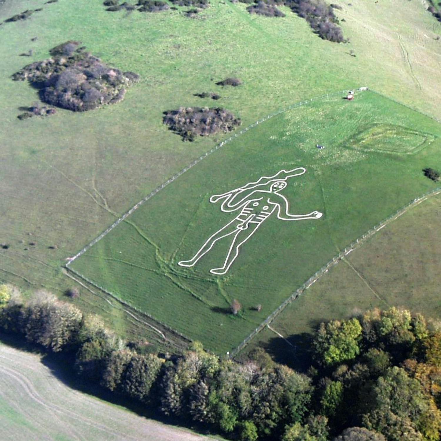 The re-chalking of the Cerne Giant episode artwork