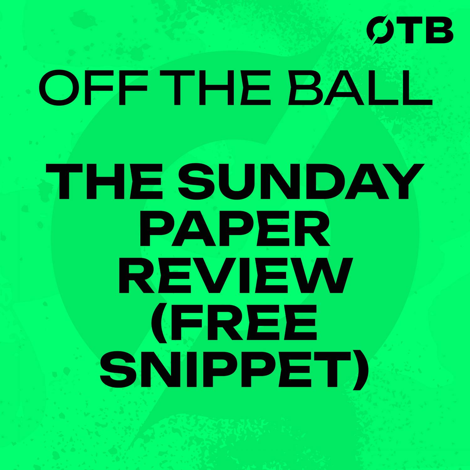 SUNDAY PAPER REVIEW | Munster's URC Derby Defeat, Carrick's Utd Crisis and GAA/AFL drain | FREE SNIPPET