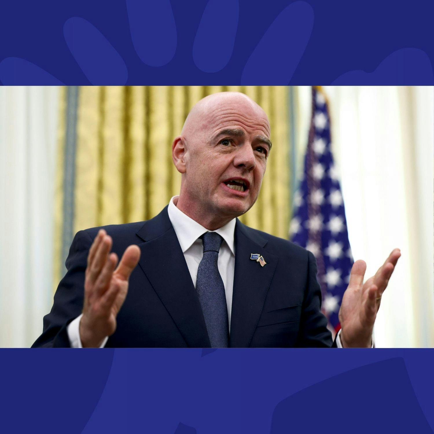 Who is the Irish man at the Right Hand of Gianni Infantino?