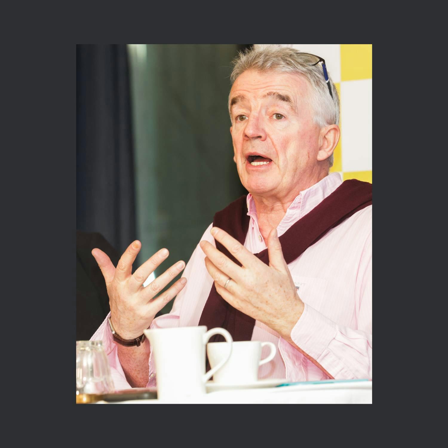 Michael O'Leary on the Dublin Airport Passenger Cap artwork