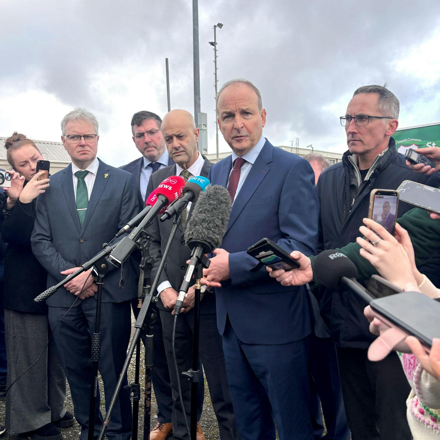 Micheál Martin confronted over storm response and support