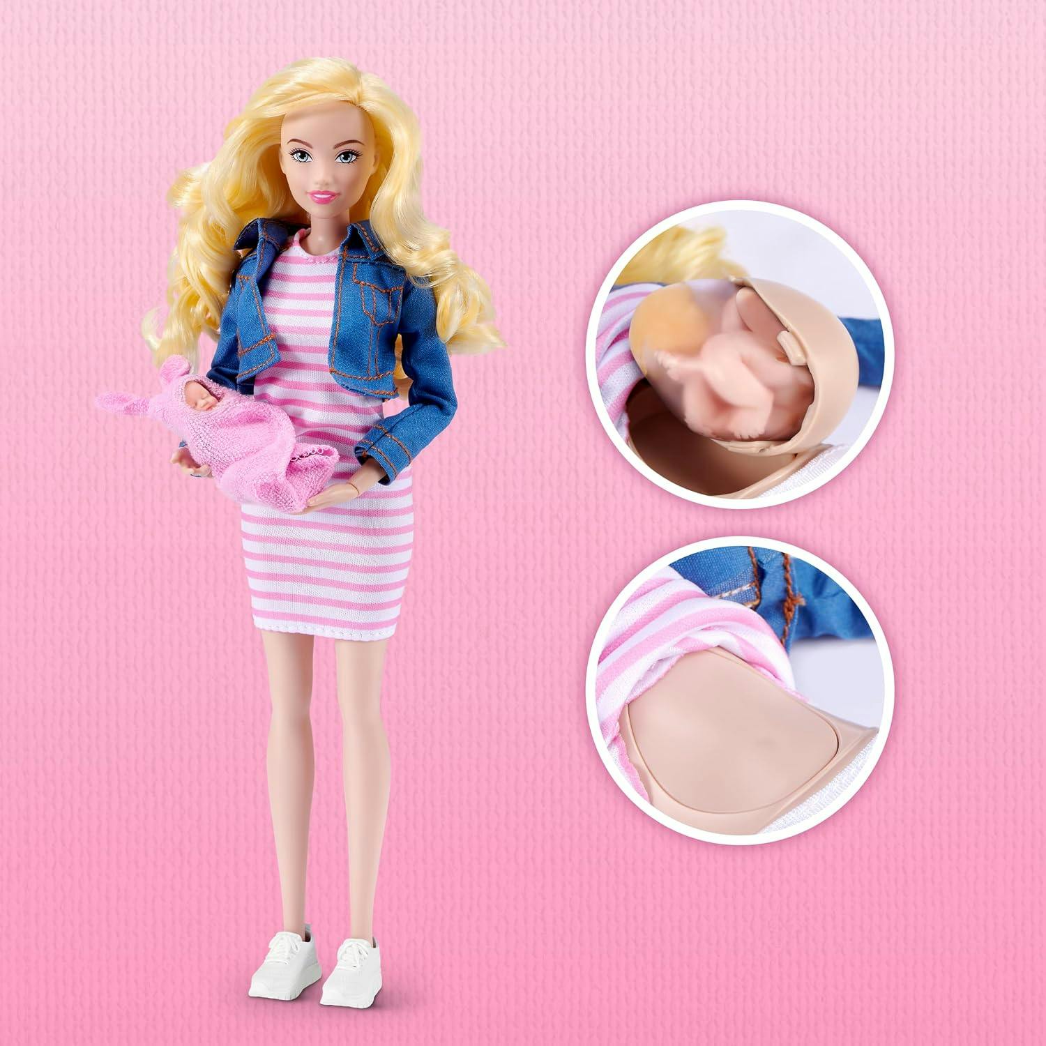 Pregnant doll with realistic amniotic sac goes viral