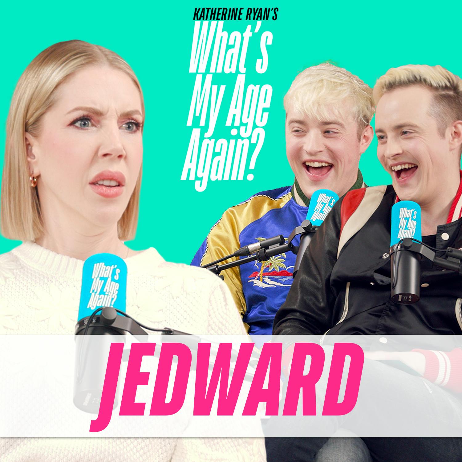 Cover art for the episode "Jedward: Their DNA is the same - but do the world's most famous twins share a biological age?" from What's My Age Again?