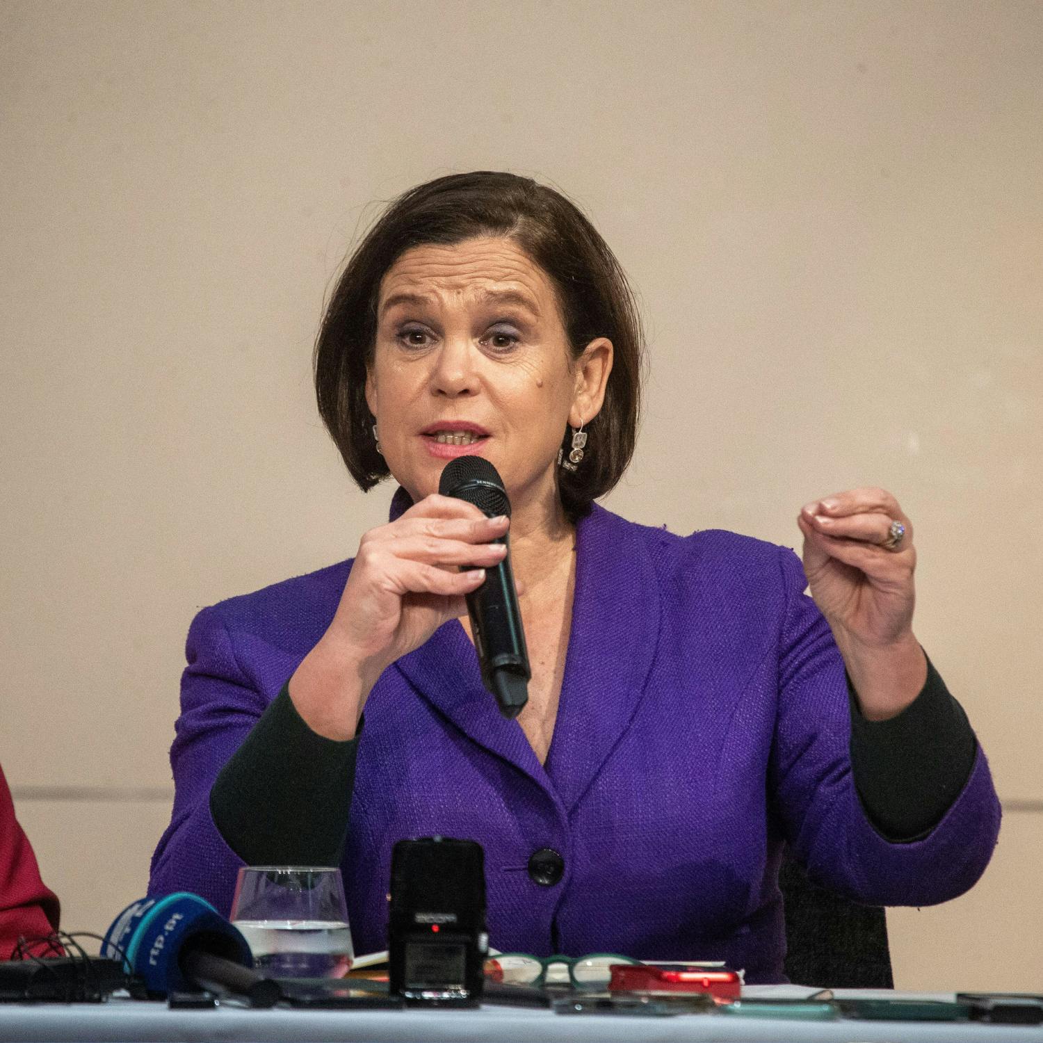 Mary Lou McDonald in studio this morning