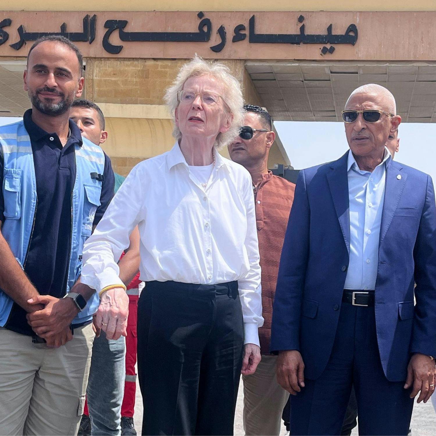 Former President Mary Robinson on her visit to the Gazan border