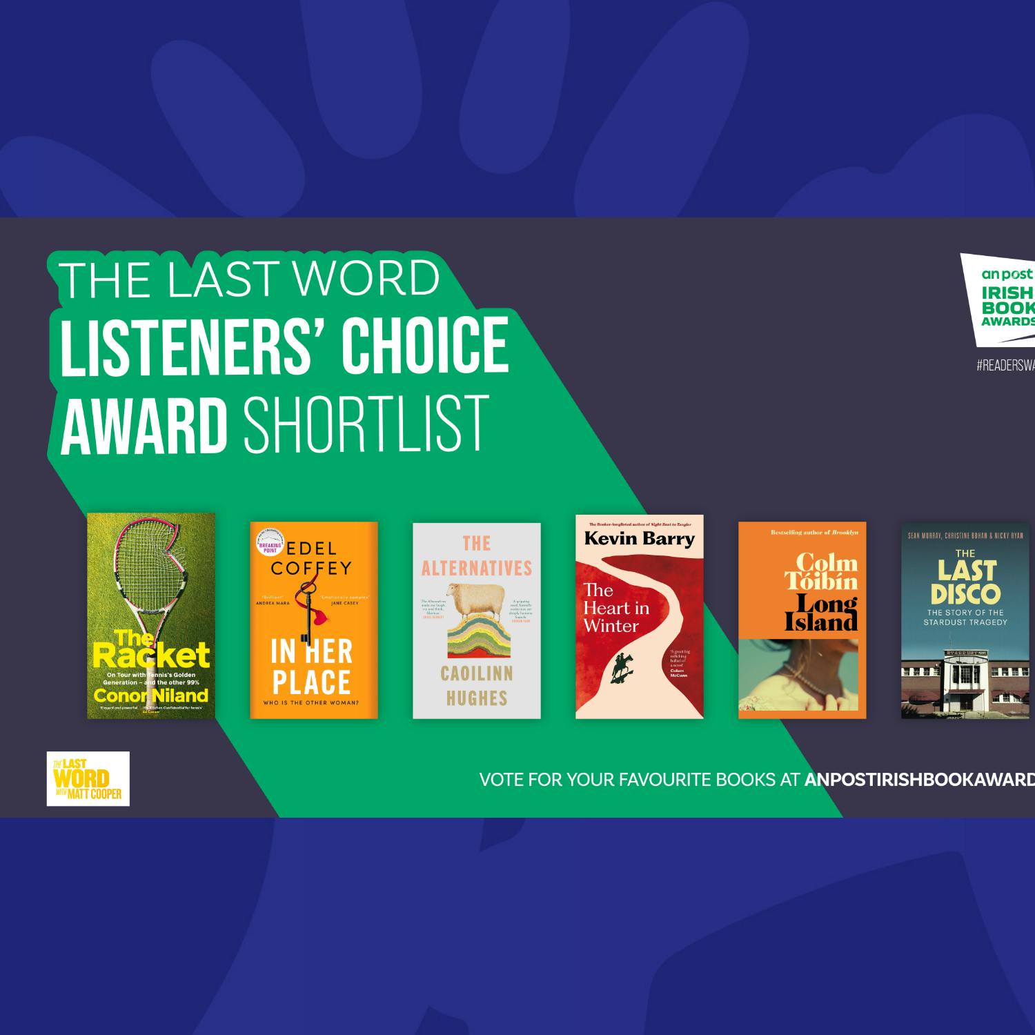 An Post Irish Book Awards: Last Word Listeners' Choice Category