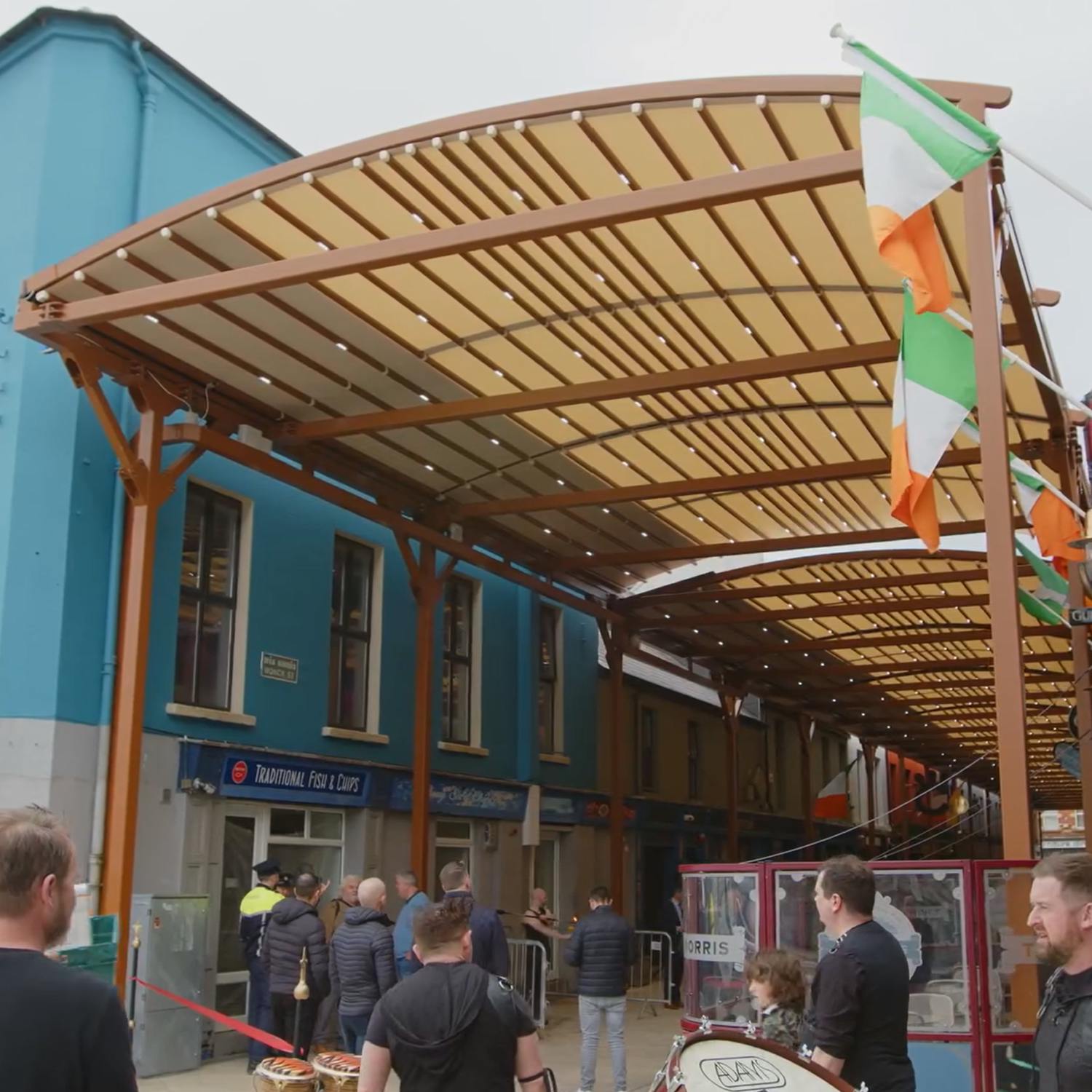 Wexford town builds roof over entire street