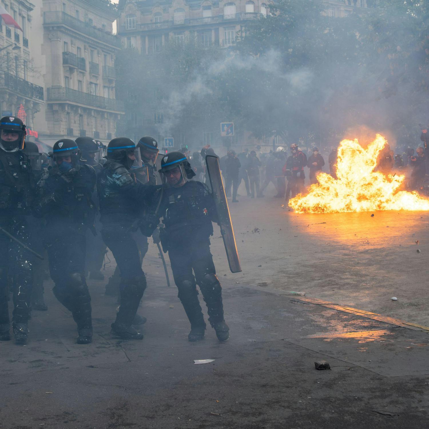 French protests and ongoing terror probe - latest updates