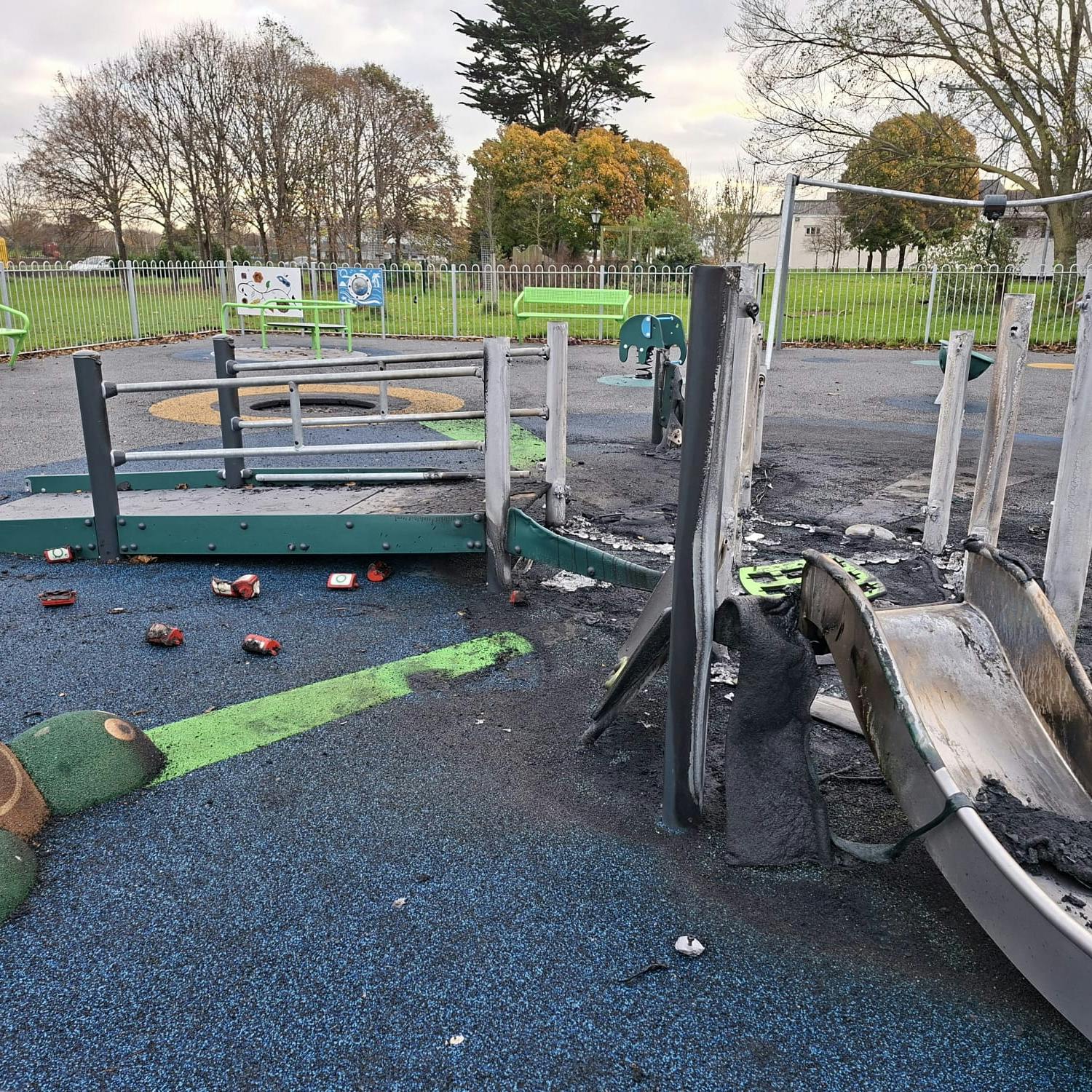 Kilmore West playground was burnt out last night Kilmore West playground was burnt out last night