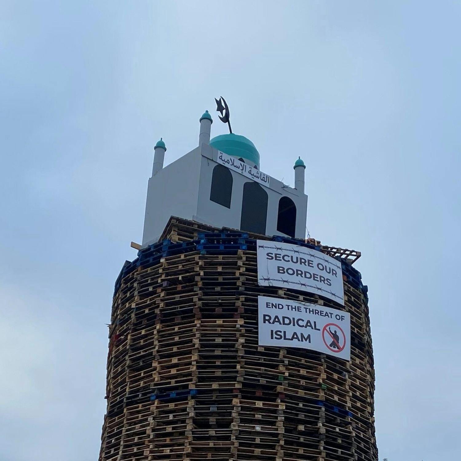 Moygashel bonfire being treated as hate-motivated offense Image