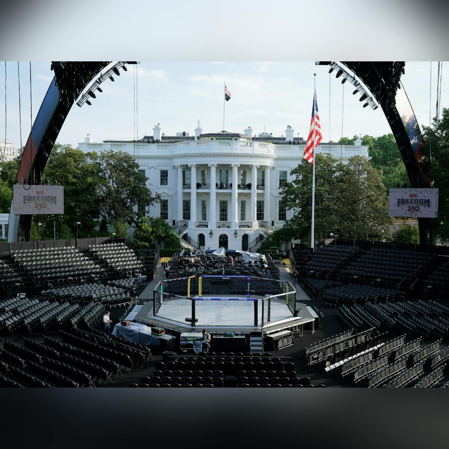 Why is there a UFC fight happening outside the White House?